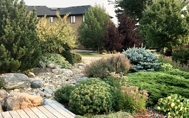 Lethbridge, Alberta, Landscaping, Landscapes, Landscape contractor, Landscape design Lethbridge. Landscape, front entrance path, walkway