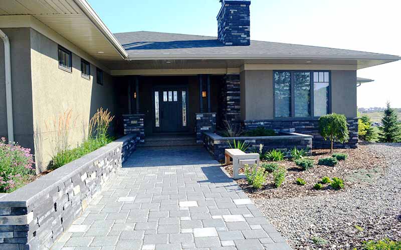 Lethbridge, Alberta, Landscaping, Landscapes, Landscape contractor, Landscape design Lethbridge. Patio and walkway, front path