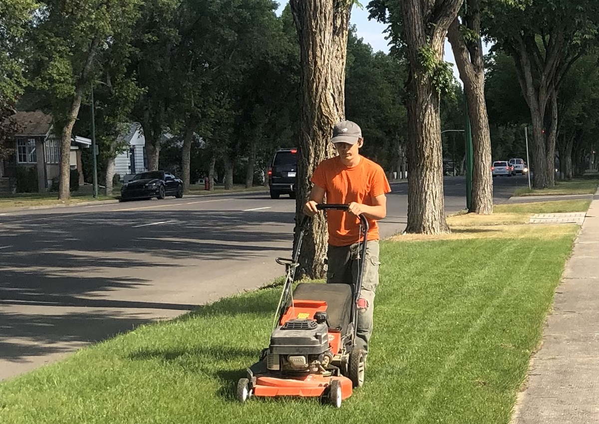 mowing